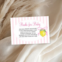 Coquette Rosa Citron Baby Shower Böcker för Bebis