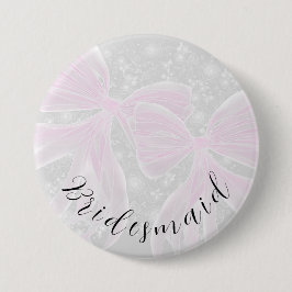 Coquette rosa genomskinliga band - Brudtärna Knapp