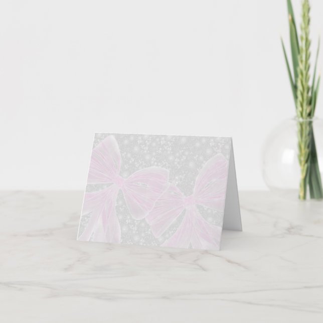 Coquette Rosa genomskinliga band Tack Kort (Framsida)