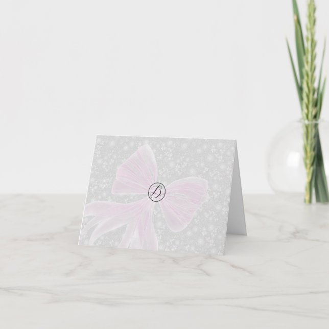 Coquette Rosa genomskinliga band Tack Kort (Framsida)
