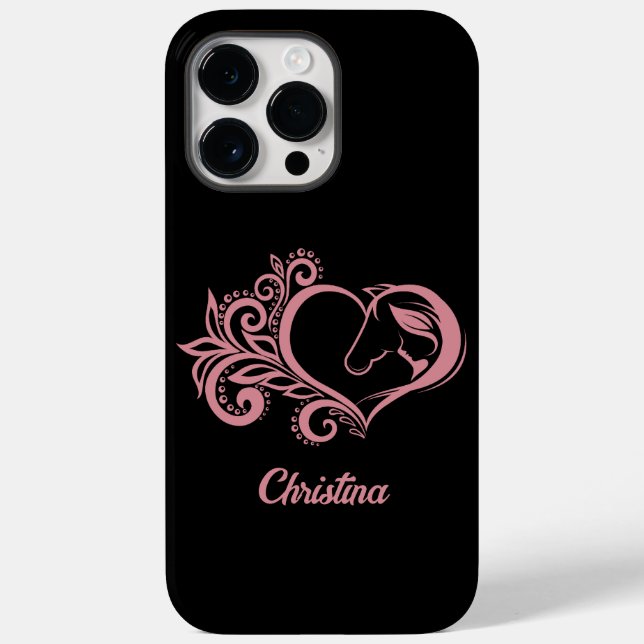 Coquette Rosa Heart Horse Girl Feminine Elegant (Baksida)