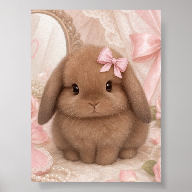 coquette rosa kaninmagnet  poster (Framsidan)