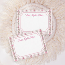 Coquette Rosa Kärlek Shack Date Night Ideas Tilläggskort