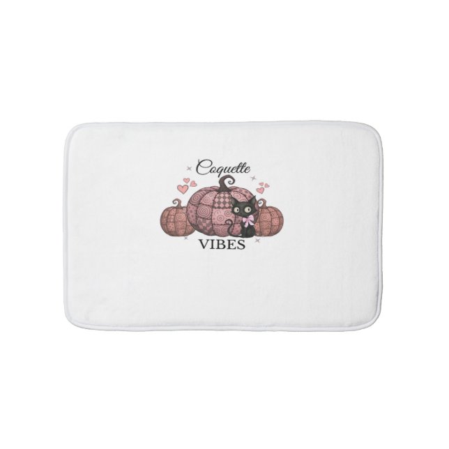 Coquette Rosa Pumpkin Cat Oversized T-Shirt Badrumsmatta (Framsidan)