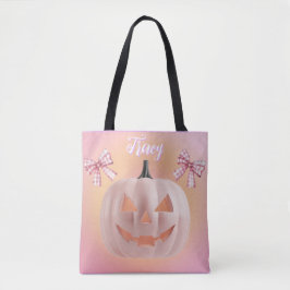 Coquette Rosa Pumpkin med Bows Anpassningsbar Tygkasse