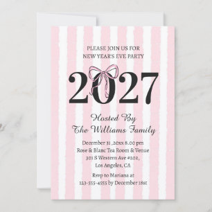 Coquette Rosa Randig NYE-fest 2027 Inbjudningar