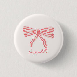 Coquette Rosa Randig Rosett Knapp