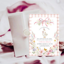 Coquette Rosa Rutiga Mönster Dumma Gås Bebisens Fö