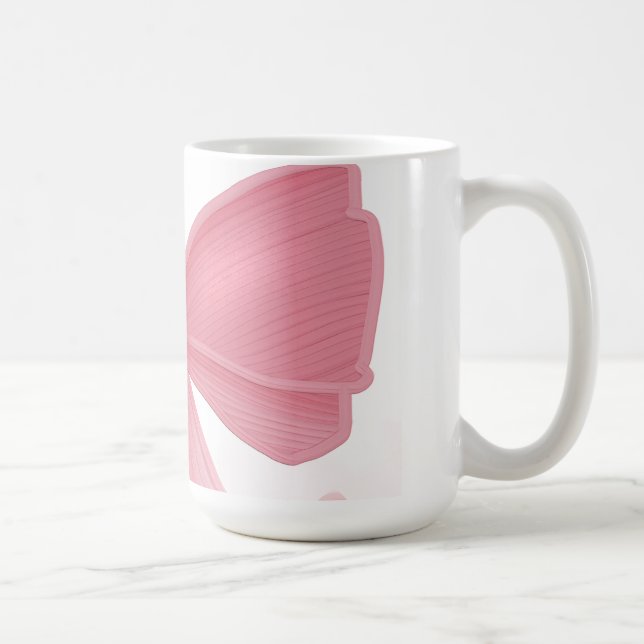 Coquette Rosa Slinga och Körsbär Estetisk Collage  Kaffemugg (Höger)