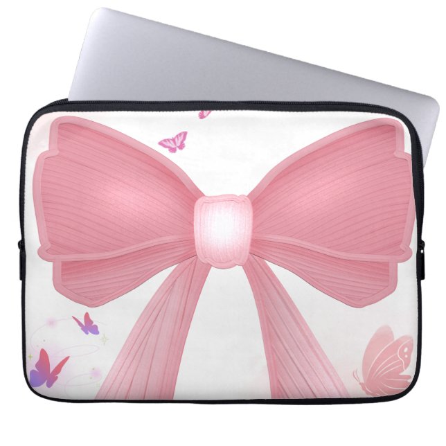 Coquette Rosa Slinga och Körsbär Estetisk Collage  Laptop Fodral (Framsidan)
