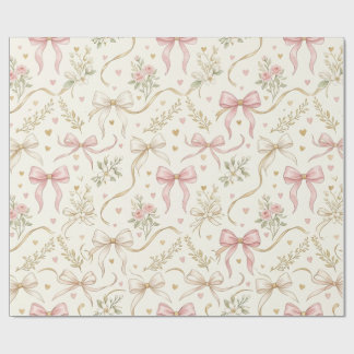 Coquette Rosa Slinga & Vintage Botanisk inslagspap Presentpapper