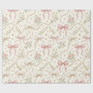 Coquette Rosa Slinga & Vintage Botanisk inslagspap Presentpapper