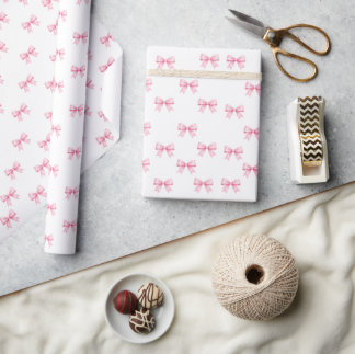 Coquette Rosa Slingor Söt Estetisk Mönster Inpackn Presentpapper