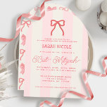 Coquette Rosa Slöja & Randiga Bar Mitzvah Inbjudningar<br><div class="desc">Denna coquette flickas bar mitzvah-inbjudan har en röd/mörk rosa slöja på en krämfärgad bakgrund med ljusrosa ränder. Baksidan har en krämfärgad bakgrund med ett rött slöj-mönster. Anpassa den efter dina behov. Du kan hitta matchande produkter i min butik.</div>
