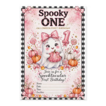 Coquette Rosa Spök Halloween Första Födelsedag ONE