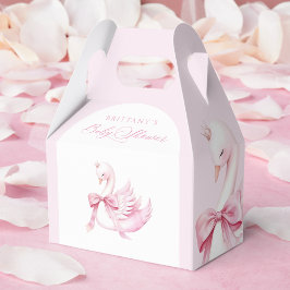 Coquette Rosa Svan Baby Shower Presentaskar
