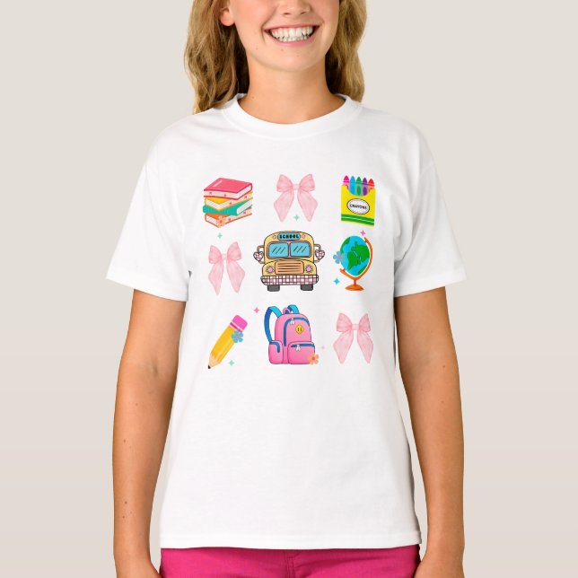 Coquette School Shirt,Back to school Shirts,Teache T Shirt (Framsida)