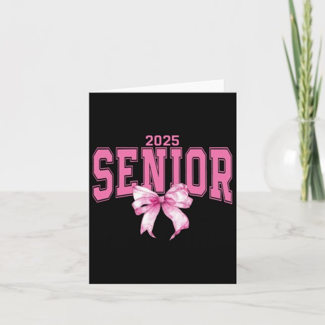 Coquette Senior 2025 Rosa Bow Kort (Framsida)