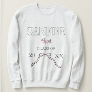 Coquette Senior Aunt Graduate Custom Pink Bow T Shirt