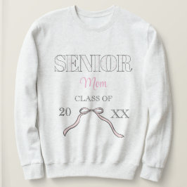 Coquette Senior Mom Graduate Custom Pink Bow  T Shirt