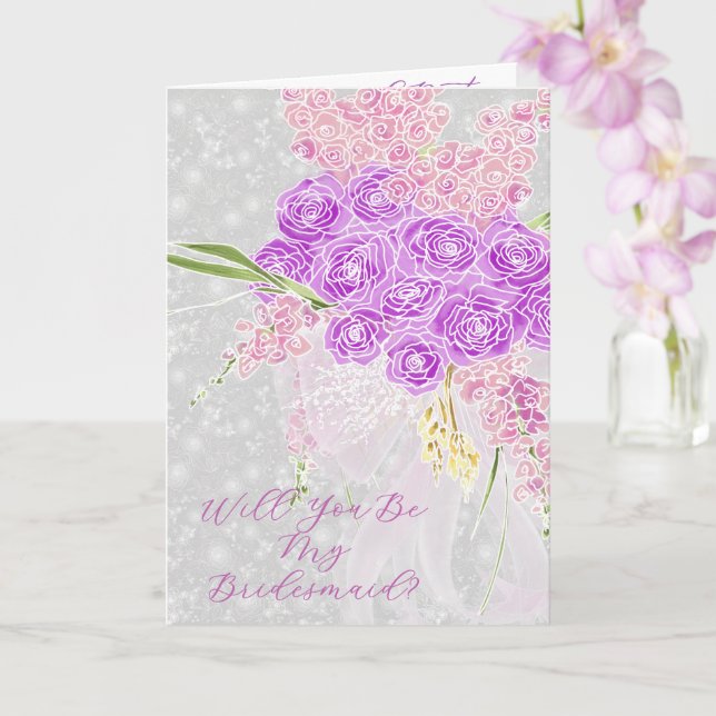 Coquette Sheer Bow  Will You Be My Bridesmaid  Kort (Orkide)