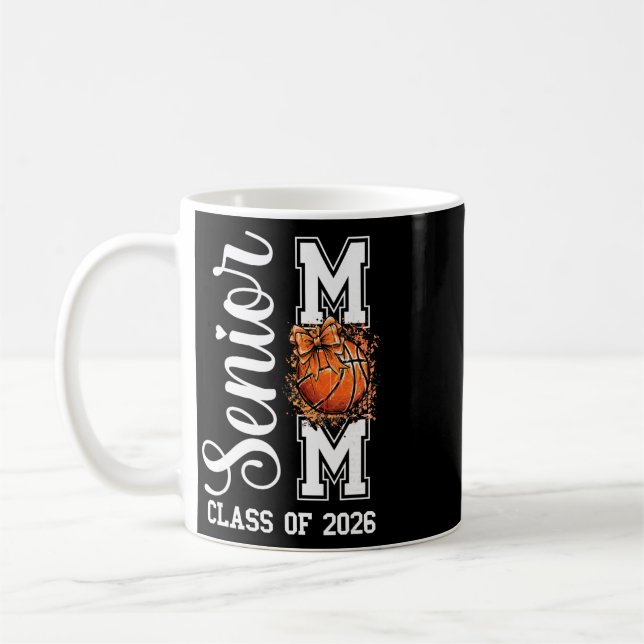 Coquette Sketll Bow Senior Mamma Cl Av 2026 Examen Kaffemugg (Vänster)