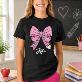 Coquette-skjorta med eget namn för skolstarten t shirt