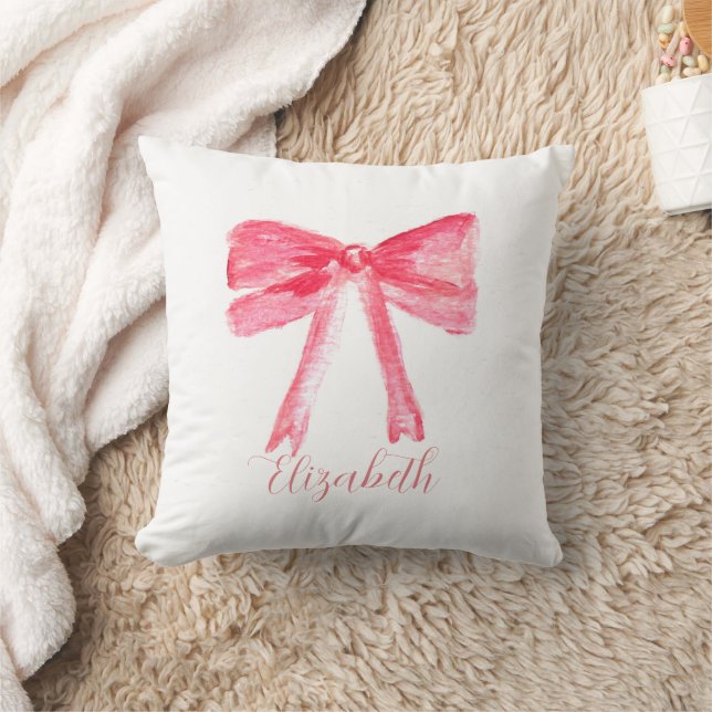 Coquette Snygg Rosa Rosett Babyflicka Barn Kudde (Filt)