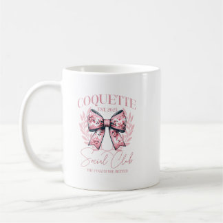 Coquette Social Klubb Mugg - Rosa Blommigt Bow Aes