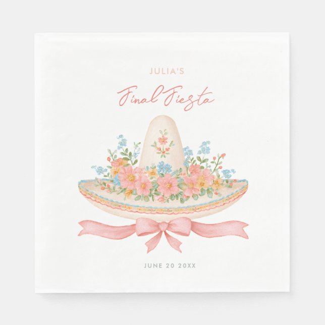 Coquette  SombreroFinal Fiesta Margarita Pappersservett (Framsidan)