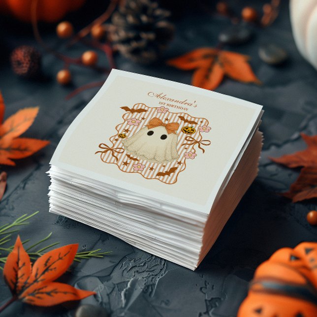 Coquette Spök Halloween 1-årsdag Pappersservett (Skapare uppladdad)