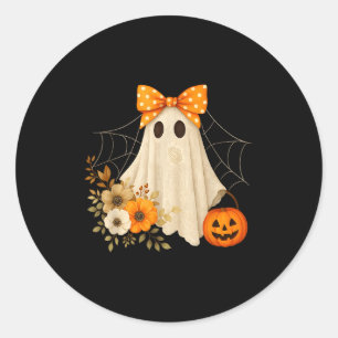 Coquette spök Halloween blomma spöke Soky spets sp Runt Klistermärke