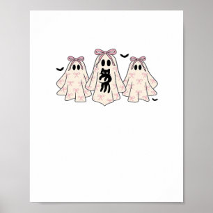 Coquette spöken med svart katt Classic T-Shirt Poster