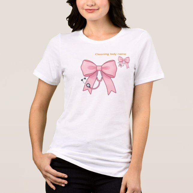 Coquette Stetoskop Vektor T Shirt (Framsida)