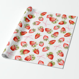 Coquette Strawberry Bow Presentpapper