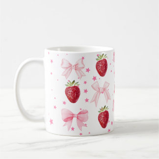 Coquette Strawberry Mugg Cottagecore Cute Girly