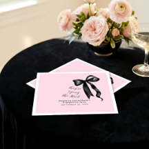 Coquette svart bowsch blush rosa förlovningsfest