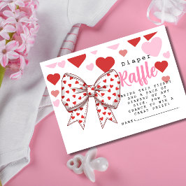 Coquette Swearing Bow Diaper Raffle babydusch Tilläggskort