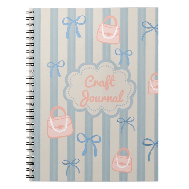 Coquette-tema Rosett band & Bags-personlig Anteckningsbok (Framsidan)