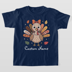 Coquette Thanksgiving-flickor Anpassad kvinnlig T Shirt