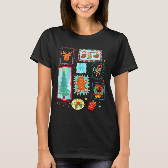 Coquette Tis The Season Christmas Santa Nk Preppy  T Shirt (Framsida)
