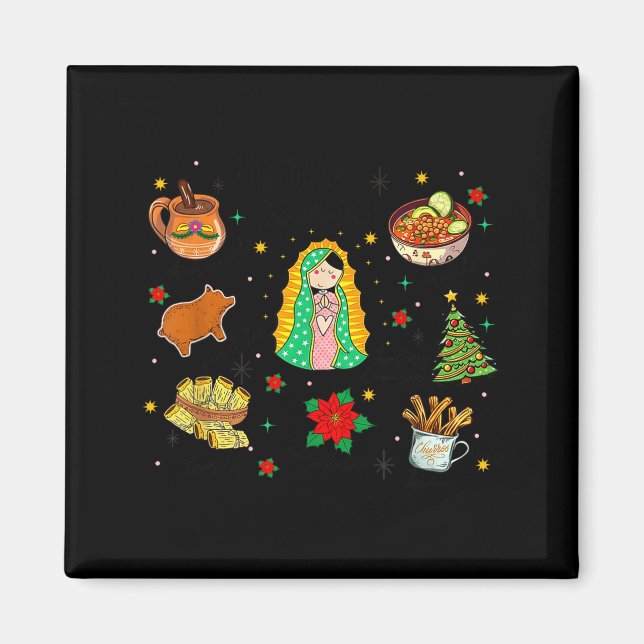 Coquette Tis The Season Mexican Christmas Spanish  Magnet (Framsidan)