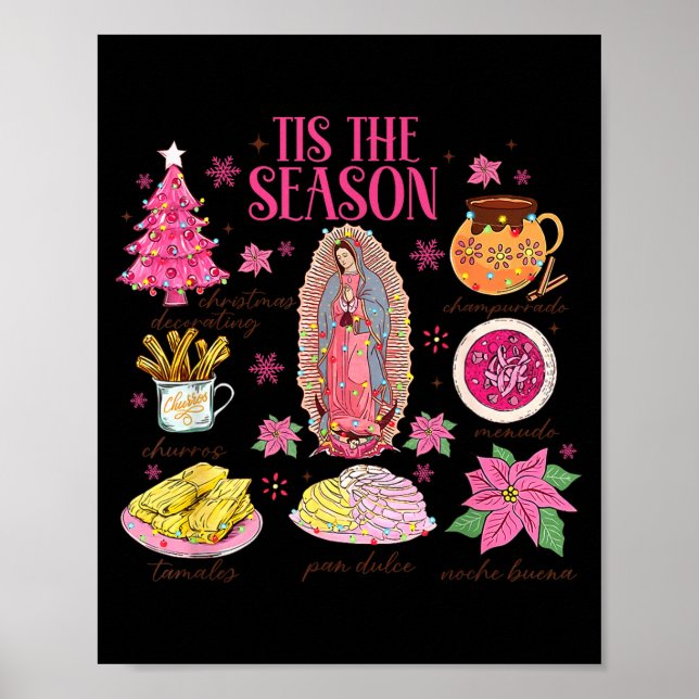 Coquette Tis The Season Mexican Christmas Spanish  Poster (Framsidan)