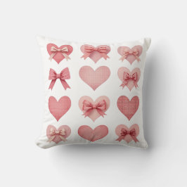 Coquette Valentine Rosa Heart-Valentineser Kudde