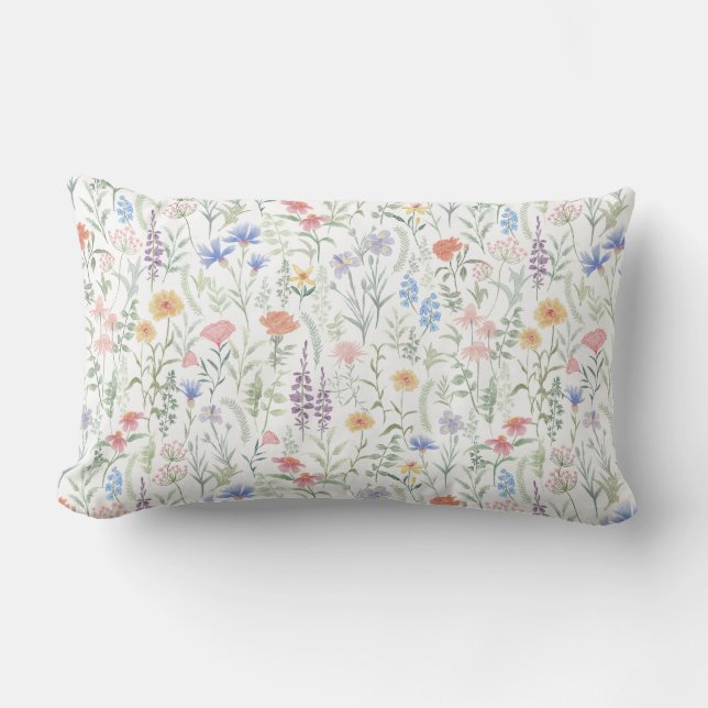 Coquette Vildblomsäng  Lumbarkudde (Framsida)