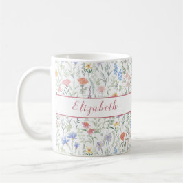 Coquette Vildblomsäng Personlig Rosa Kaffemugg