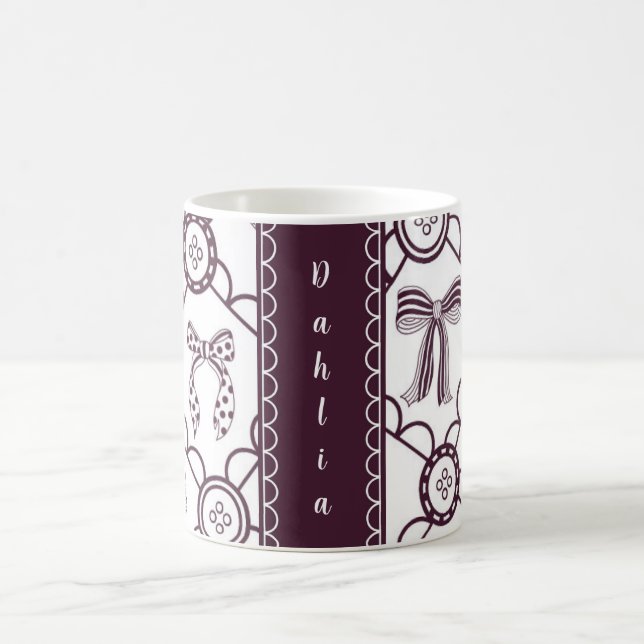 Coquette vinröda rosett kaffemugg (Center)