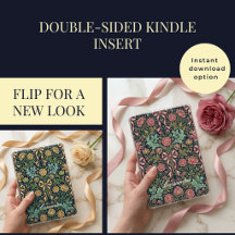 Coquette Vintage Floral Kindle-insats 2-sidig kort