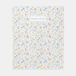 Coquette Wildflower Meadow Personalised Fleecefilt