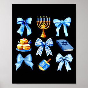 Coquettebåge Judisk högtid Chanukah Hanukkah Meno Poster